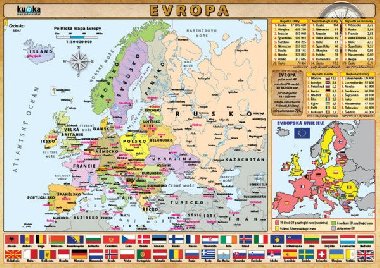 Evropa - malá školní mapa - Petr Kupka