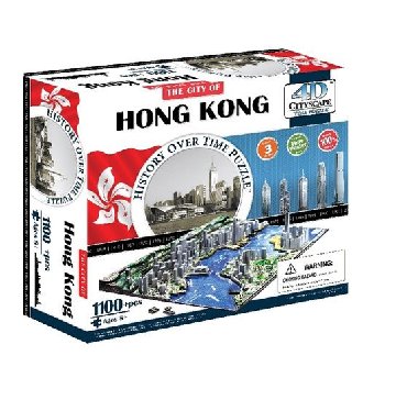 Puzzle 4D - Hong Kong 51x40 cm - Wiky