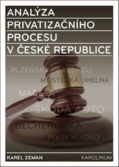 Analza privatizanho procesu v esk republice - Karel Zeman
