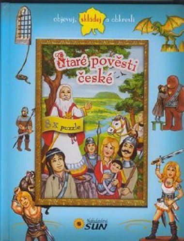 Star povsti esk - 8x puzzle, objevuj, skldej a obkresli - neuveden
