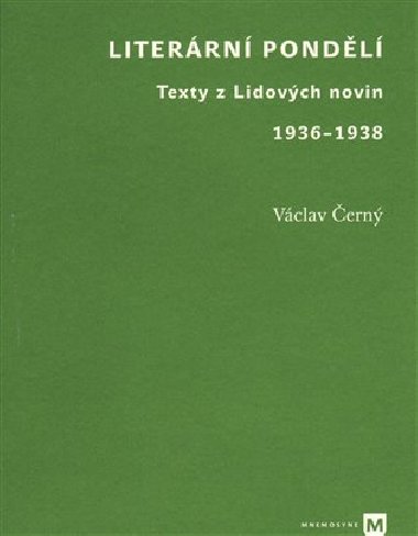 Literrn pondl - Vclav ern