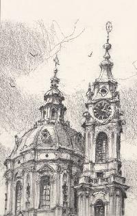Praha grafika vázankový - nástěnný kalendář 2017 - Karel Stolař