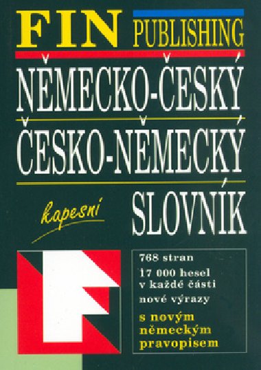 Německo-český, Česko-německý slovník kapesní s novým německým pravopisem - FIN - Fin