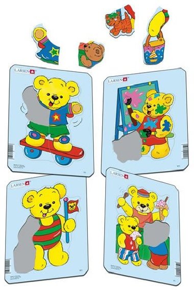 Puzzle MINI - Medvdek TEDDY/5 dlk (4 druhy) - neuveden