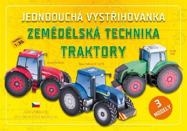 Zemědělská technika TRAKTORY - Jednoduchá vystřihovánka - Ivan Zadražil