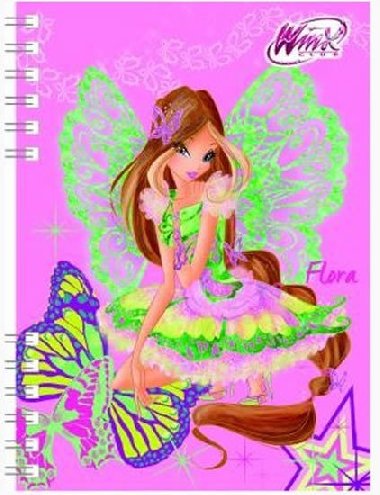 Winx Club Flora - zpisnk A6 s kroukovou vazbou - neuveden