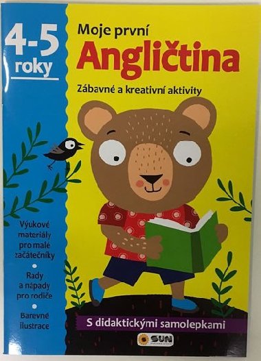 Moje první angličtina 4-5 roky - s didaktickými samolepkami - Nakladatelství SUN