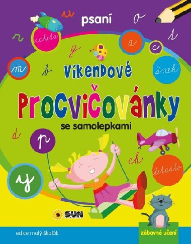 Psan - Vkendov procviovnky se samolepkami - Nakladatelstv SUN