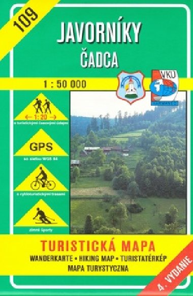Javornky adca - mapa VK 1:50 000 slo 109 - Vojensk kartografick stav