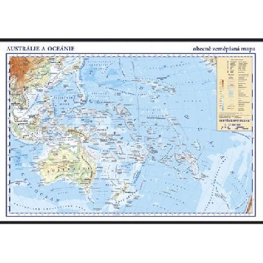 Austrlie a Ocenie - koln nstnn zempisn mapa 1:13 mil./136x96 cm - neuveden