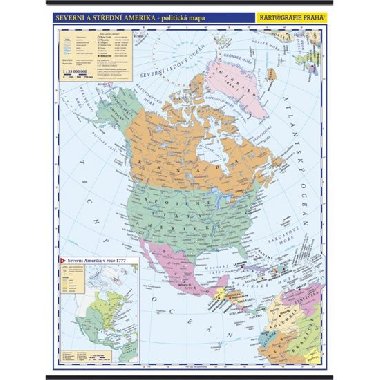 Severn a stedn Amerika - koln nstnn politick mapa 1:10 mil./96x126,5 cm - neuveden