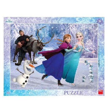 Ledov krlovstv - Na bruslch - puzzle 40 dlk - Walt Disney