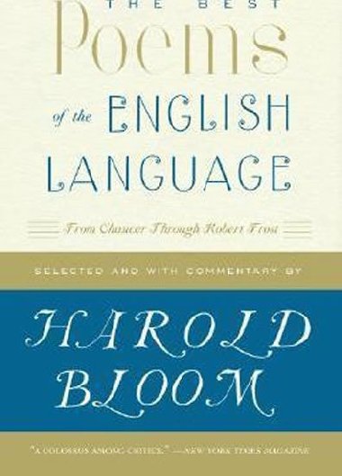 The Best Poems of the English Language - Bloom Harold