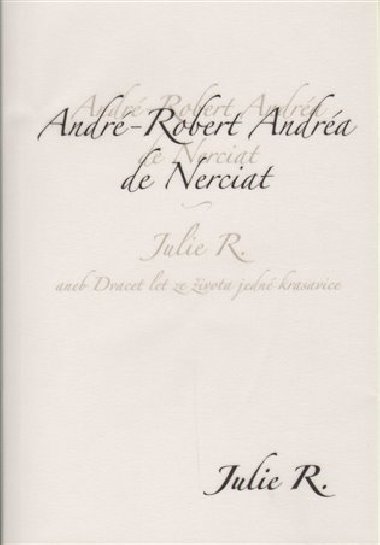 Julie r. - Andr-Robert Andra Nerciat