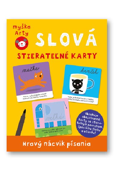 Myška Arty Slová Stierateľné karty - 
