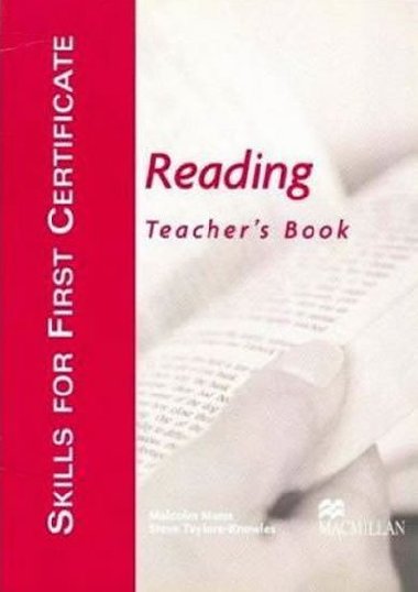 Skills for First Certificate Reading Teacher Book - Mann Malcolm