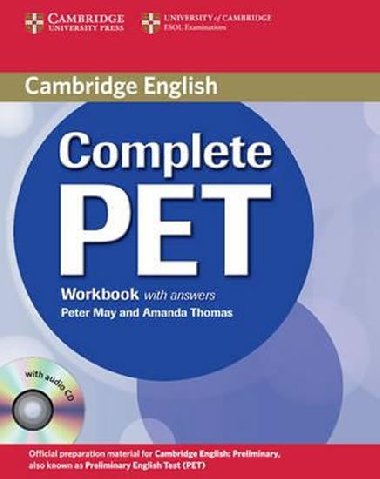 Complete PET Workbook with answers with Audio CD - Peter May