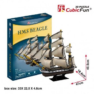 Puzzle 3D HMS Beagle -168 dlk - neuveden
