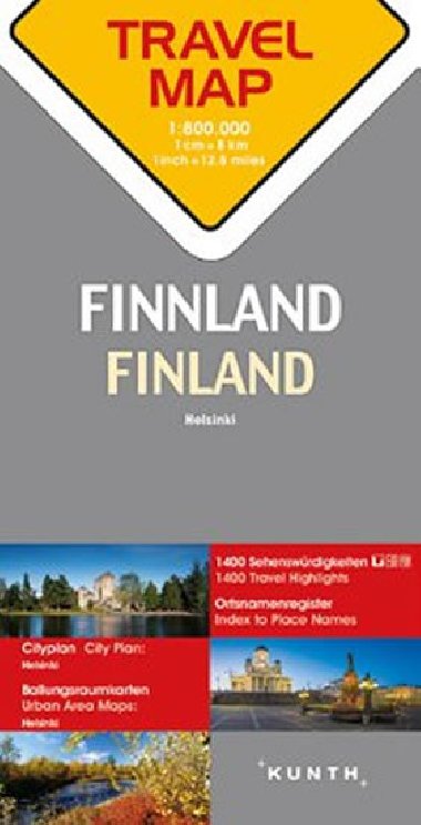 Finsko  1:800T  TravelMap KUNTH - neuveden