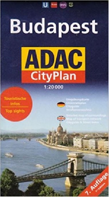 Budapest budape pln 1:20 000 adac city plan - 