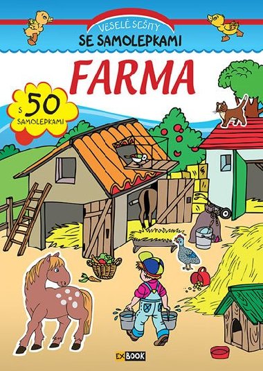 Veselé sešity se samolepkami Farma - S 50 samolepkami - Exbook