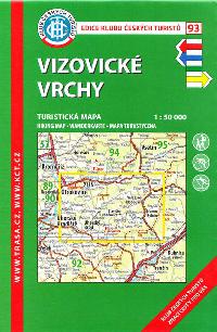 Vizovické vrchy - mapa KČT 1:50 000 číslo 93 - Klub Českých Turistů