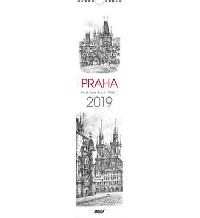 Praha grafika vzanka - nstnn kalend 2019 - Karel Stola