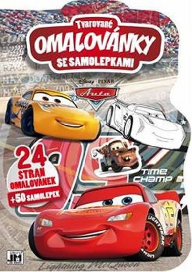Auta 3 - Tvarovan omalovnky se samolepkami - Walt Disney