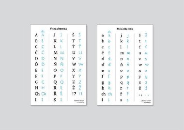 Tabulka s abecedou Comenia Script - Lencov Radana