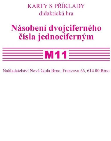 Sada kartiek M11 - nsoben dvojcifernho sla jednocifernm - Zdena Roseck