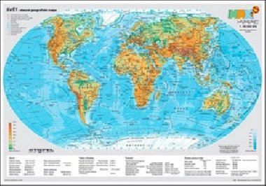 Svět fyzický - politický - mapa A3 - Stiefel Eurocard