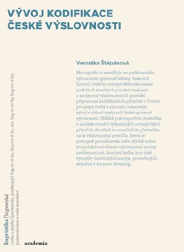 Vvoj kodifikace esk vslovnosti - Veronika tpnov