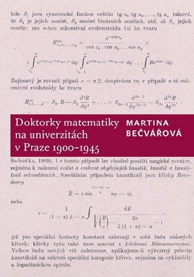 Doktorky matematiky na univerzitch v Praze 1900-1945 - Martina Bevov