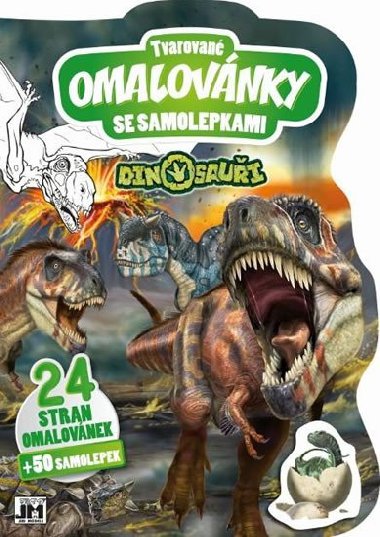 Dino - Tvarovan omalovnky se samolepkami - Jiri Models
