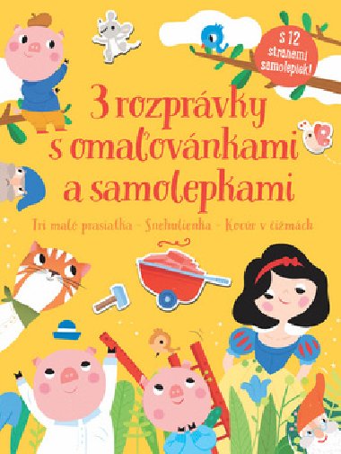 3 rozprvky s omaovnkami a samolepkami - 