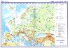 Evropa obecn zempisn a obrysov mapa - 