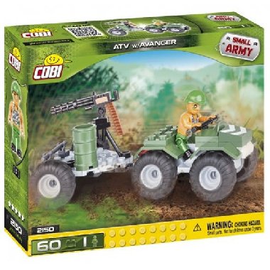 Stavebnice COBI 2150 Small Army ATV s avangerem/60 kostek+ 1 figurka - neuveden