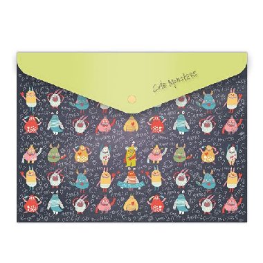Plastov obal A4 s drukem Cute Monsters - neuveden