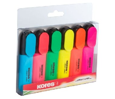 Kores BRIGHT LINER zvrazova sada 6 barev - neuveden