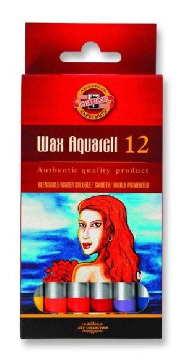 Koh-i-noor souprava akvarelovch tuek wax  12 ks - neuveden