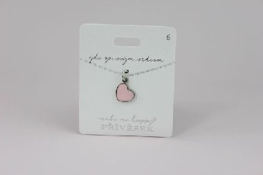 Přívěsek MAKE ME HAPPY Růžové srdce - neuveden