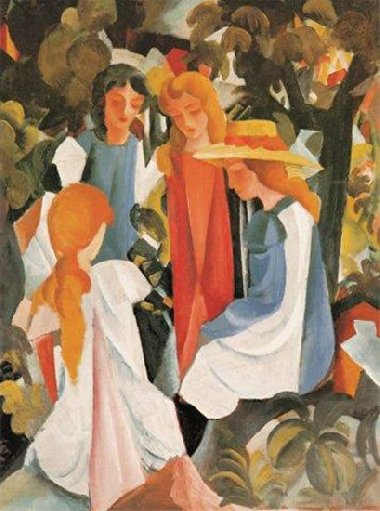 Puzzle: 4 dvata: August Macke (1500 dlk) - neuveden