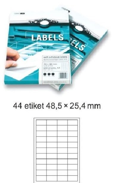 Etikety EUROLABELS - 44 etiket na A4 (100 ks), 140g - neuveden