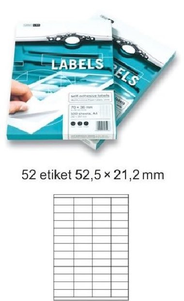 Etikety EUROLABELS - 52 etiket na A4 (100 ks), 140g - neuveden