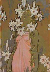 Zápisník Alfons Mucha Flowers - Lily 15,5 x 21,5 cm - Alfons Mucha