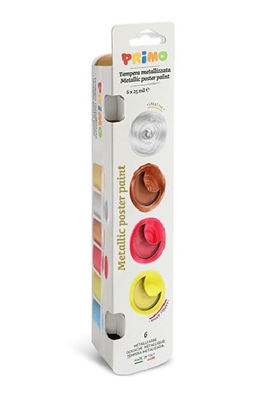 PRIMO temperov barvy METALLIC 6 x 25 ml - neuveden