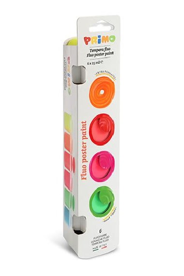 PRIMO temperov barvy FLUO 6 x 25 ml - neuveden