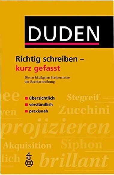 Duden Richtig Schreiben - Kurz Gefasst - Stang Christian