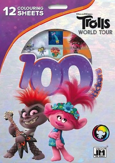 Trollov 2 - 100 samolepek s omalovnkovmi listy - neuveden