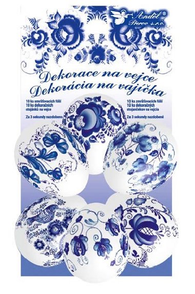 Smrovac dekorace na vejce modr10ks - neuveden